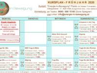 FRÜHJAHR – Kurs- und Workshopplan ONLINE … Start: 24.02.2020