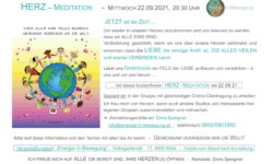 HERZ-Meditation, Mittwoch 22.09.2021 um 20:30