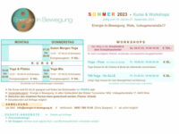 SOMMER-Kursplan … vom 10. Juli – 07. September 2023